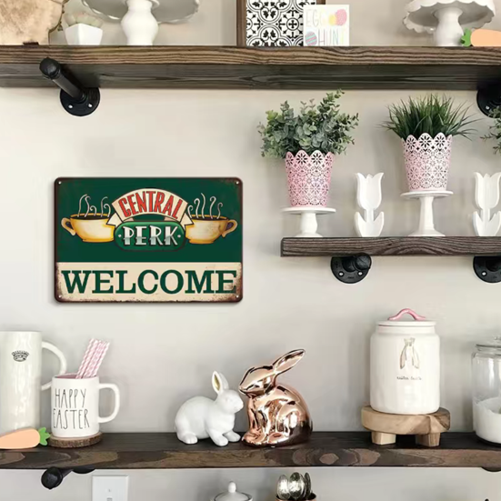 Central Perk WELCOME Decor Metal Sign