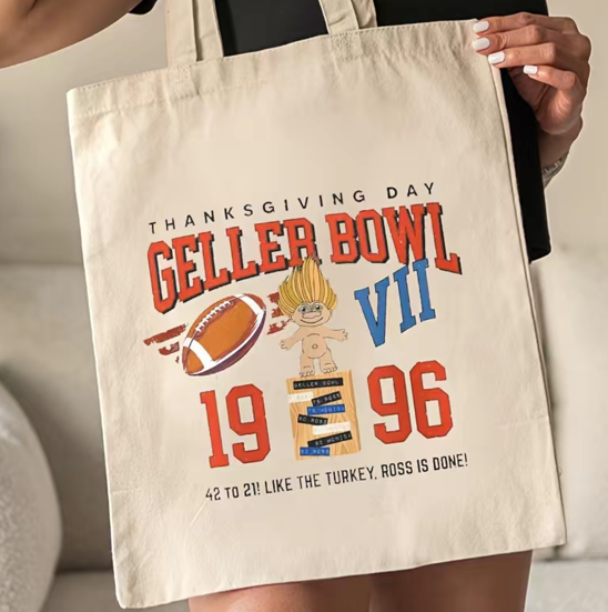 FRIENDS GELLER BOWL Reusable Tote Bag