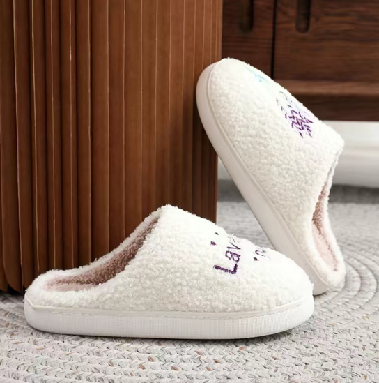 TS Lavender Haze Fuzzy Cozy Slippers