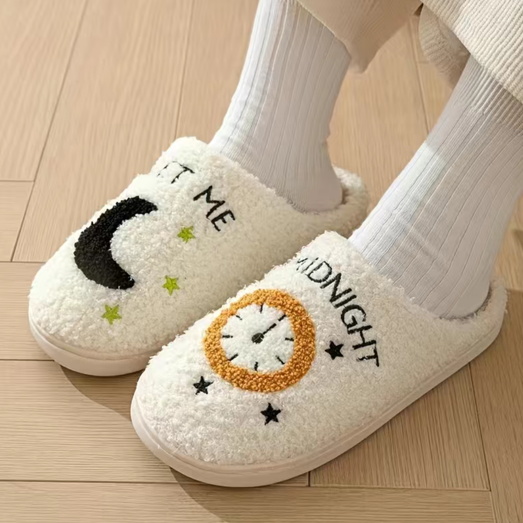 TS Meet Me at Midnight Fuzzy Cozy Slippers