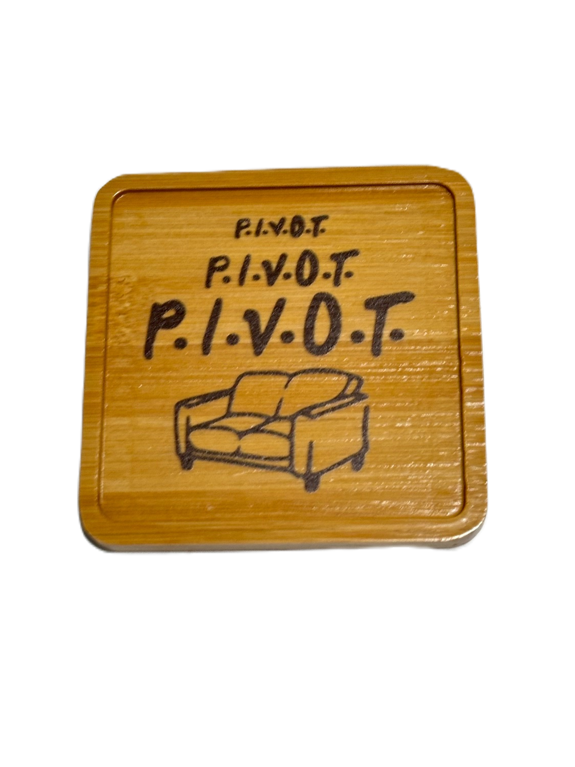 FRIENDS Graphic Bamboo Wooden Coaster