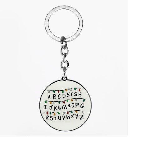 Christmas Lights Alphabet Keychain