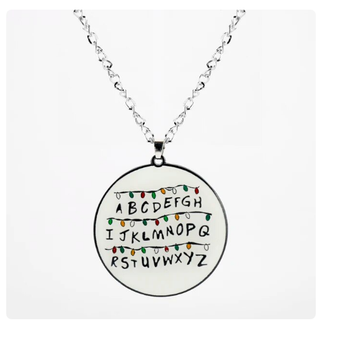 Christmas Lights Alphabet Necklace