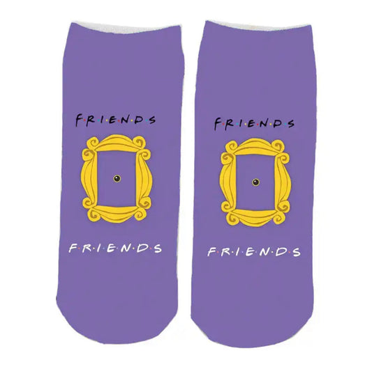 FRIENDS Purple Ankle Socks