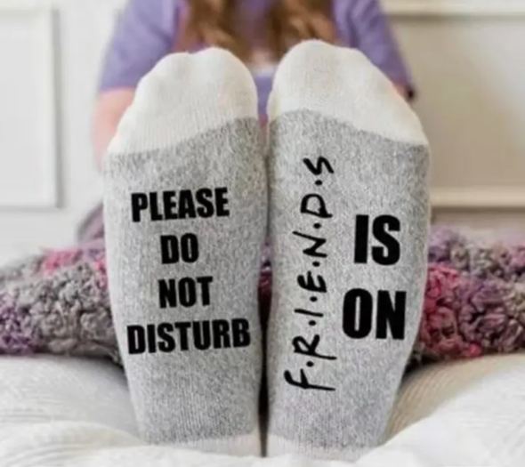 Do Not Disturb FRIENDS is On Crew Socks