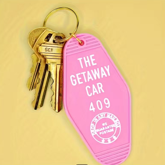 Taylor Swift Inspired Getaway Car 409 Motel Style Keychain