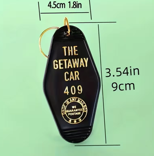 Taylor Swift Inspired Getaway Car 409 Motel Style Keychain