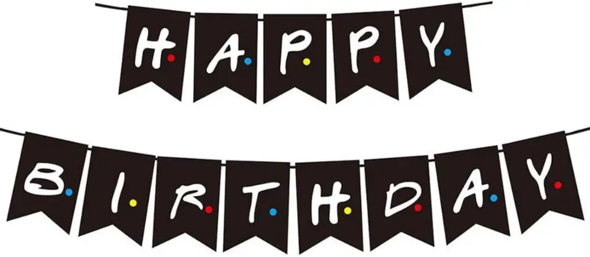 FRIENDS Happy Birthday Banner