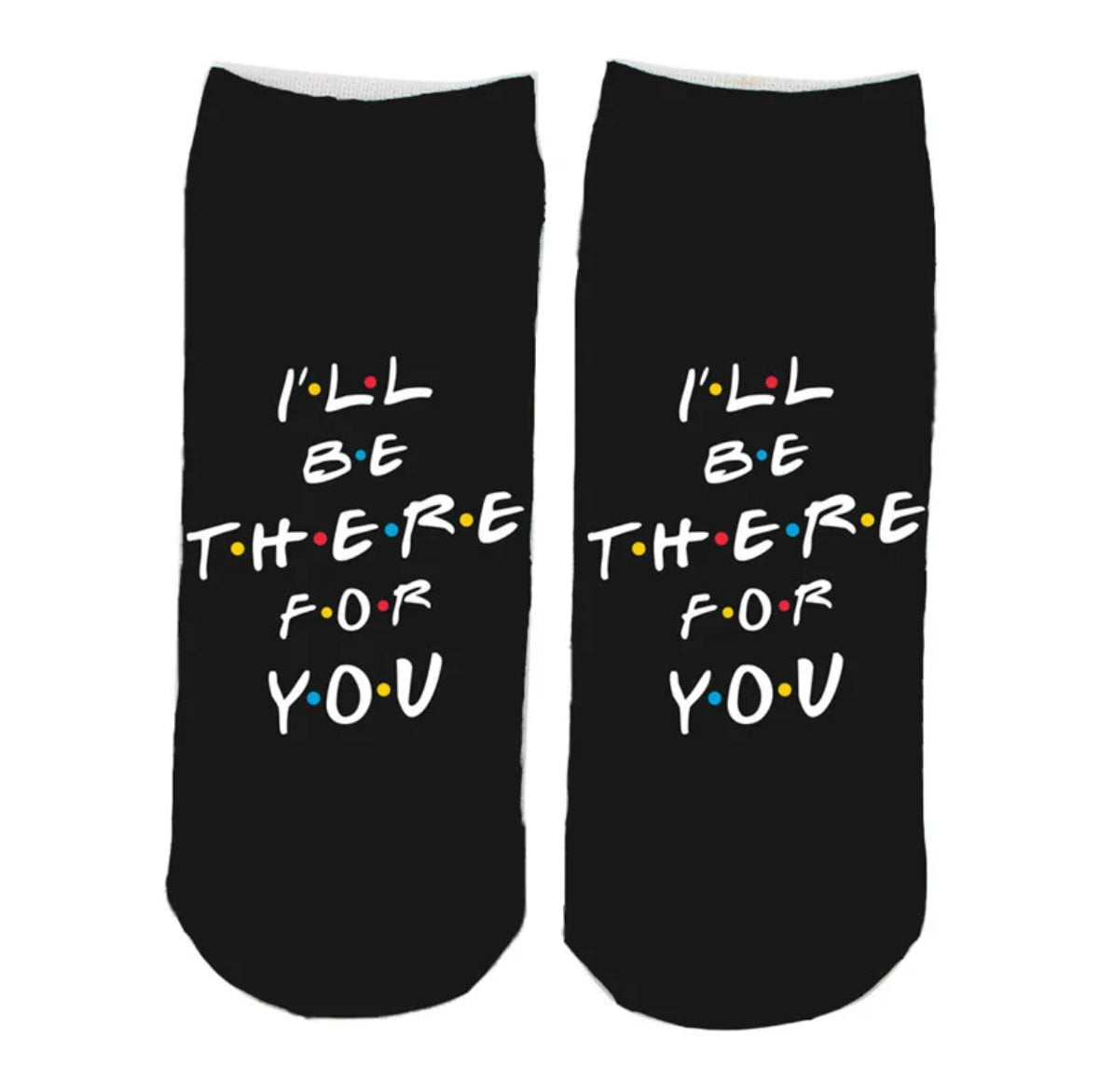 FRIENDS Black Ankle Socks