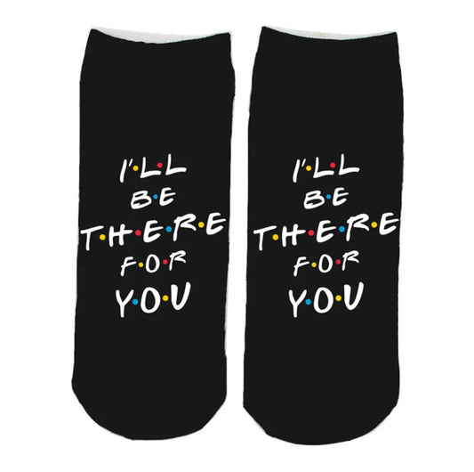 FRIENDS Black Ankle Socks