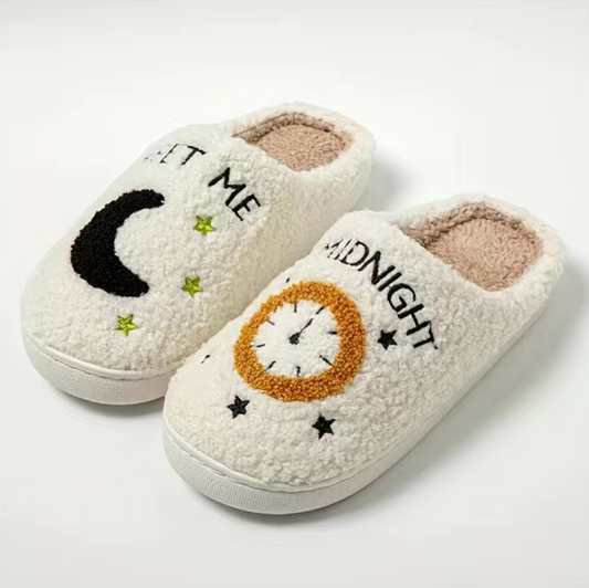 TS Meet Me at Midnight Fuzzy Cozy Slippers