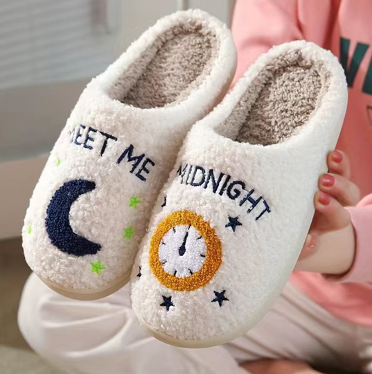 TS Meet Me at Midnight Fuzzy Cozy Slippers