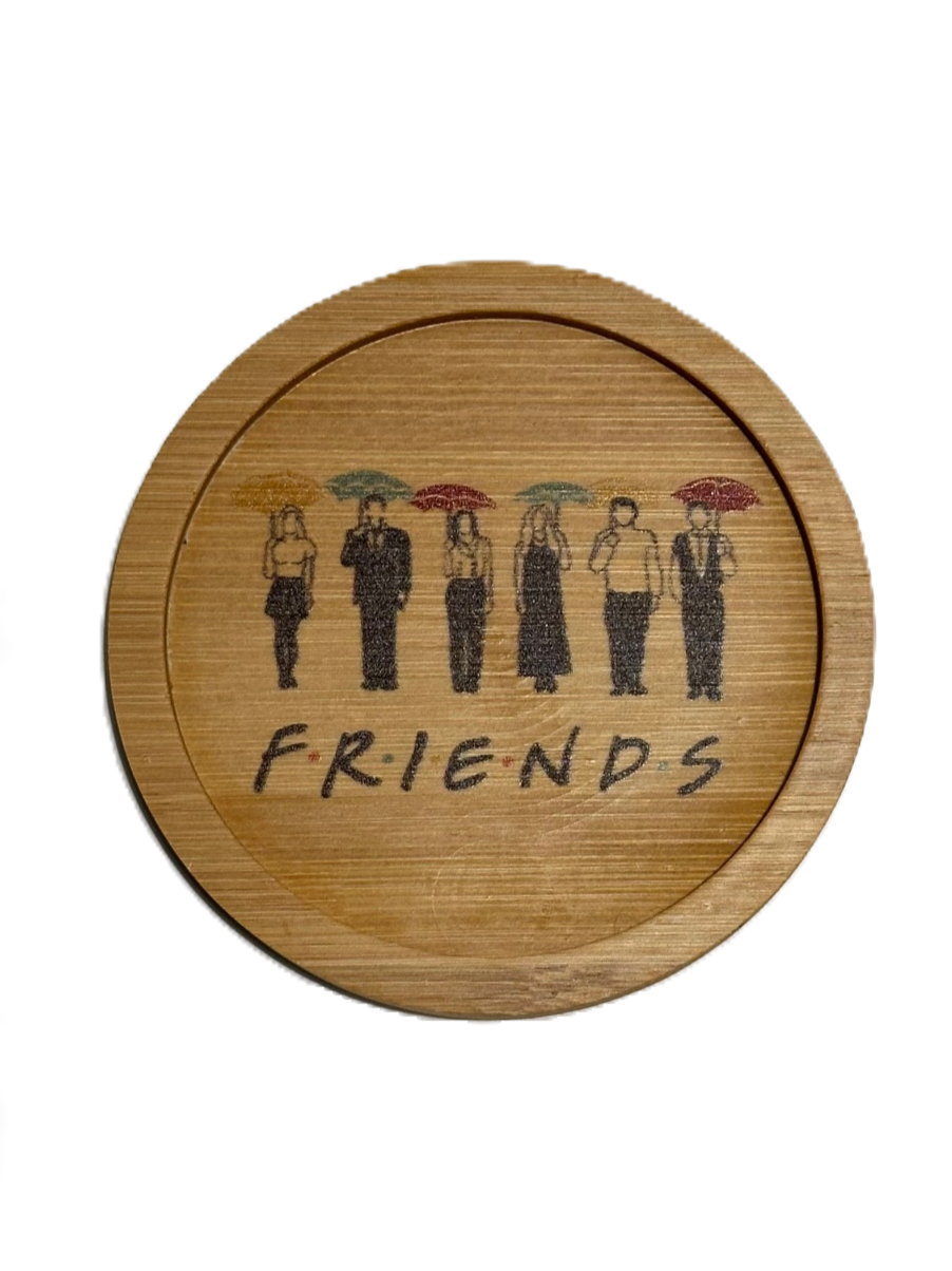 FRIENDS Graphic Bamboo Wooden Coaster