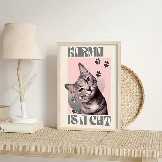 Karma is a Cat Taylor Swift Wall Art (Unframed)