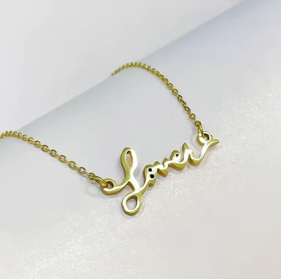 Taylor Swift Lover Script Necklace