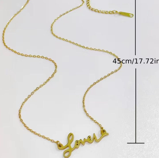 Taylor Swift Lover Script Necklace