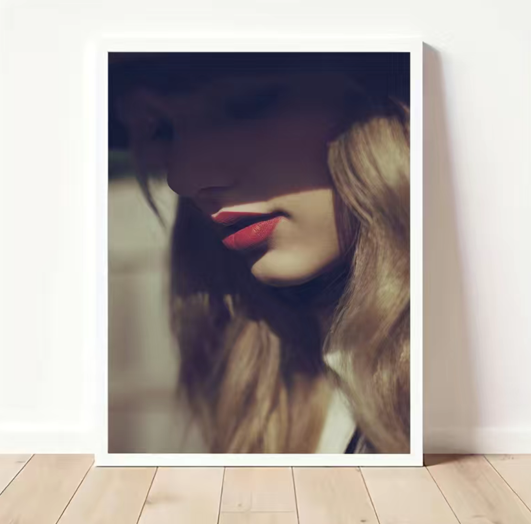 Taylor Swift RED Album Cover Wall Art (Unframed)