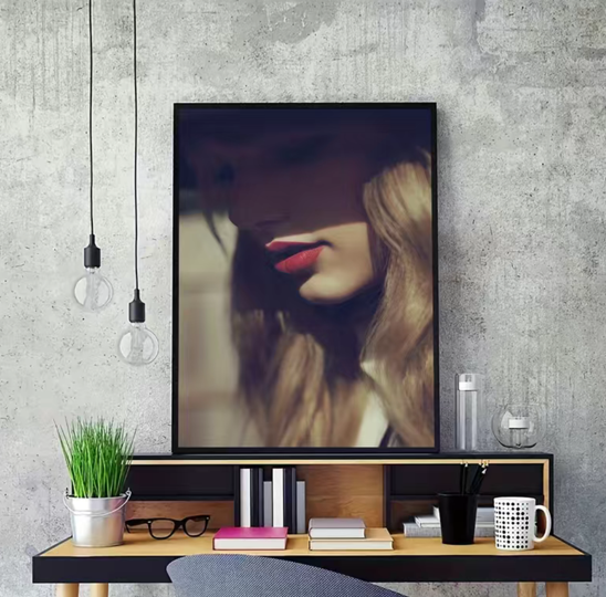 Taylor Swift RED Album Cover Wall Art (Unframed)