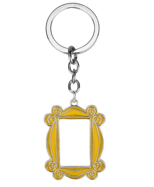 FRIENDS Yellow Frame Metal Key Ring