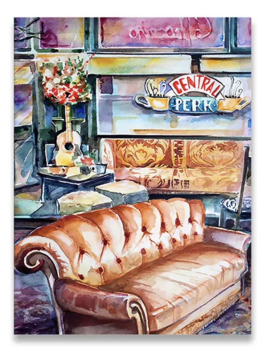 FRIENDS Central Perk Sofa Interior Window Wall Art (Unframed)