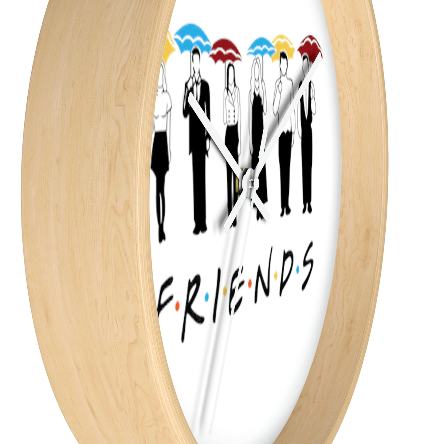 FRIENDS w/ Umbrellas Wall Clock