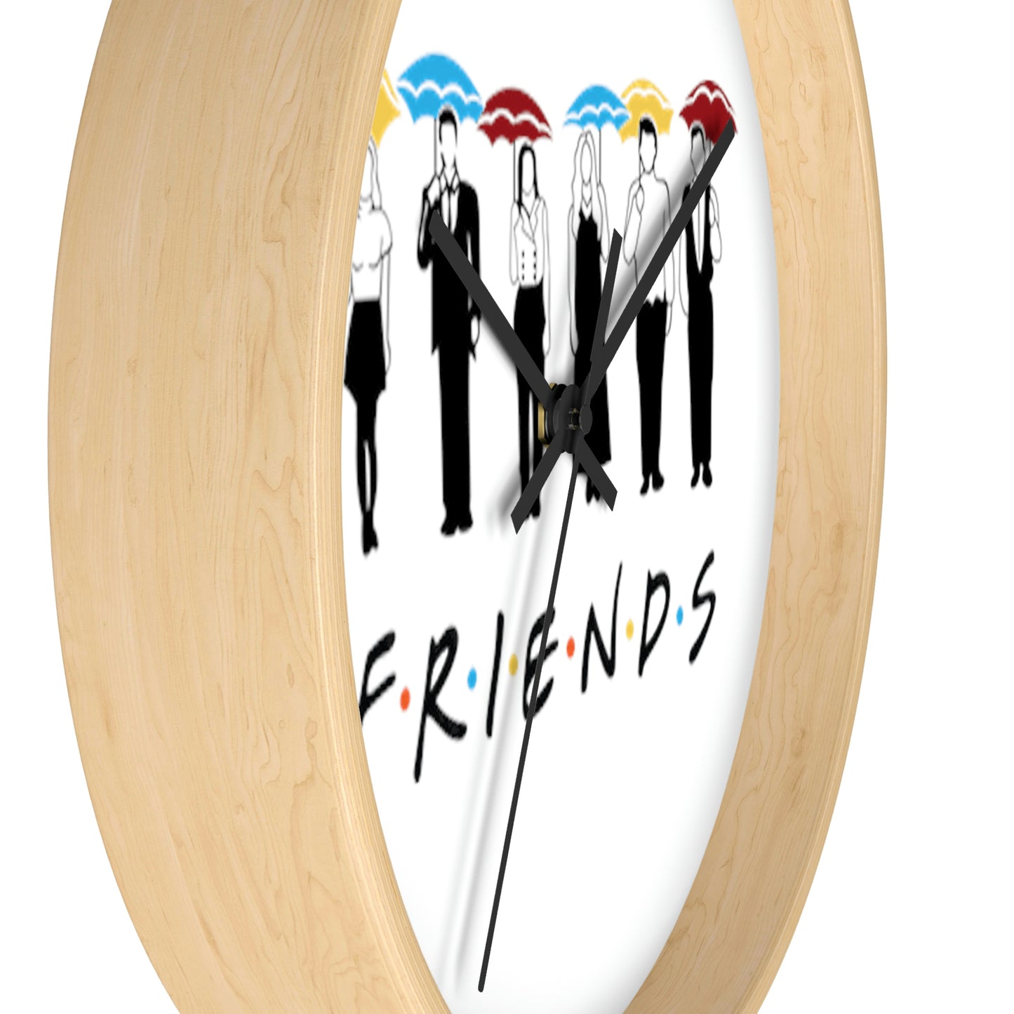 FRIENDS w/ Umbrellas Wall Clock